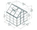 Växthus Harmony 3,4 m² Silver Canopia by Palram